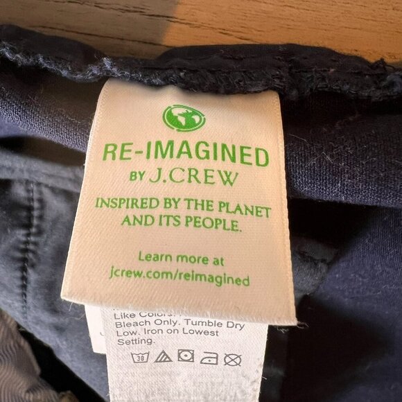 J Crew Shorts Womens Size 0 Navy Cotton Blend Chino Re-Imagined Preppy Casual - Picture 13 of 15